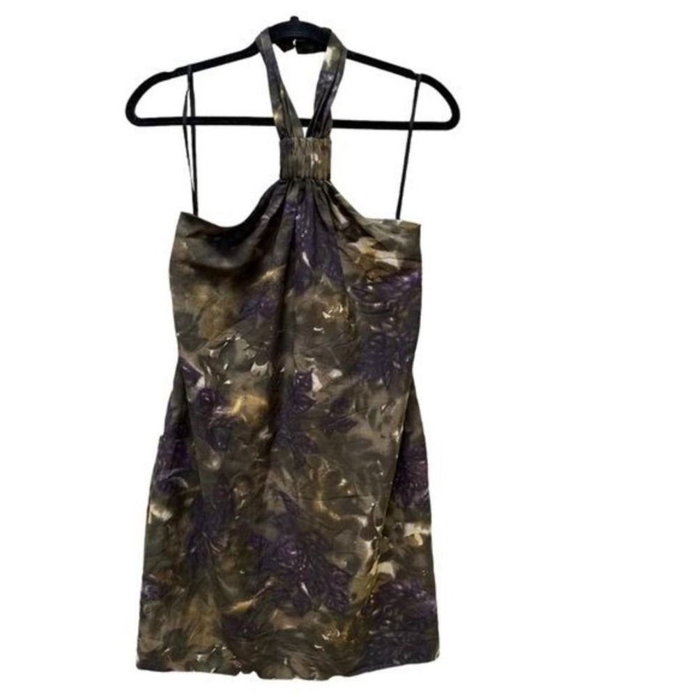 7 For All Mankind Womens Halter Dress Floral Forrest Fairy Party Edgy NWT 6
